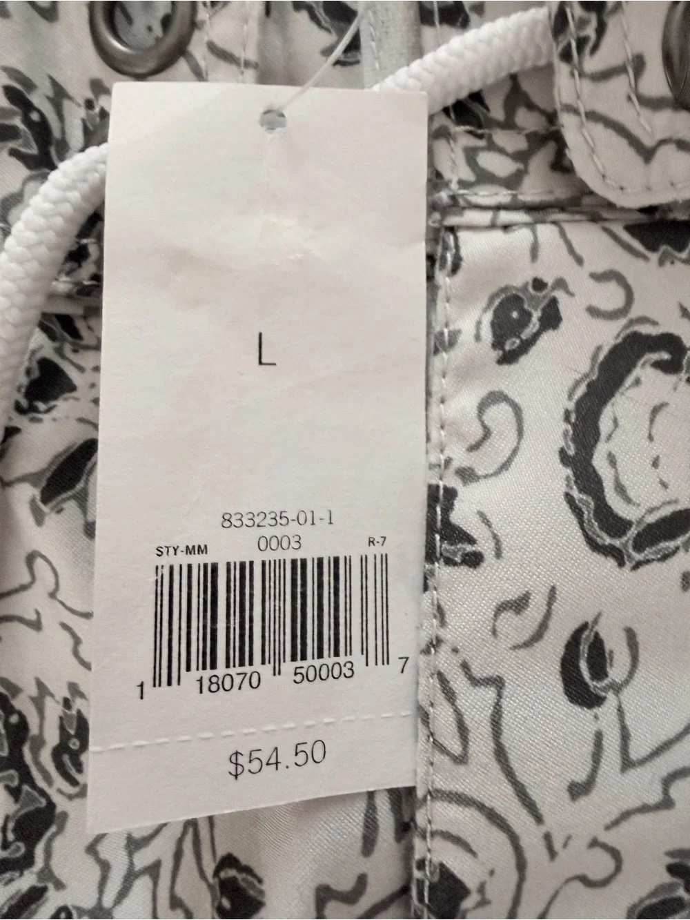 Banana Republic Cream and Black Paisley Men’s Hybrid Swim Shorts
